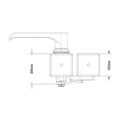 50-105-0 MODULAR SOLUTIONS HANDLE PART<br>CAM LATCH (-5 OFFSET)